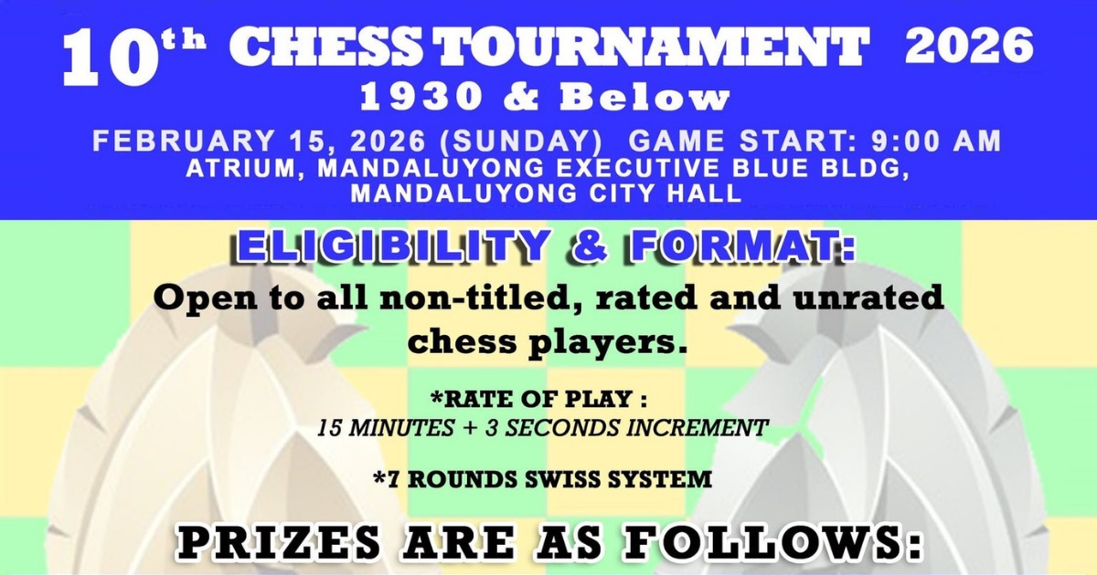 Official poster: 10th Chess Tournament 2026