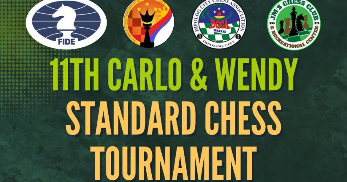 Official poster: 11th Carlo & Wendy Standard Chess Tournament