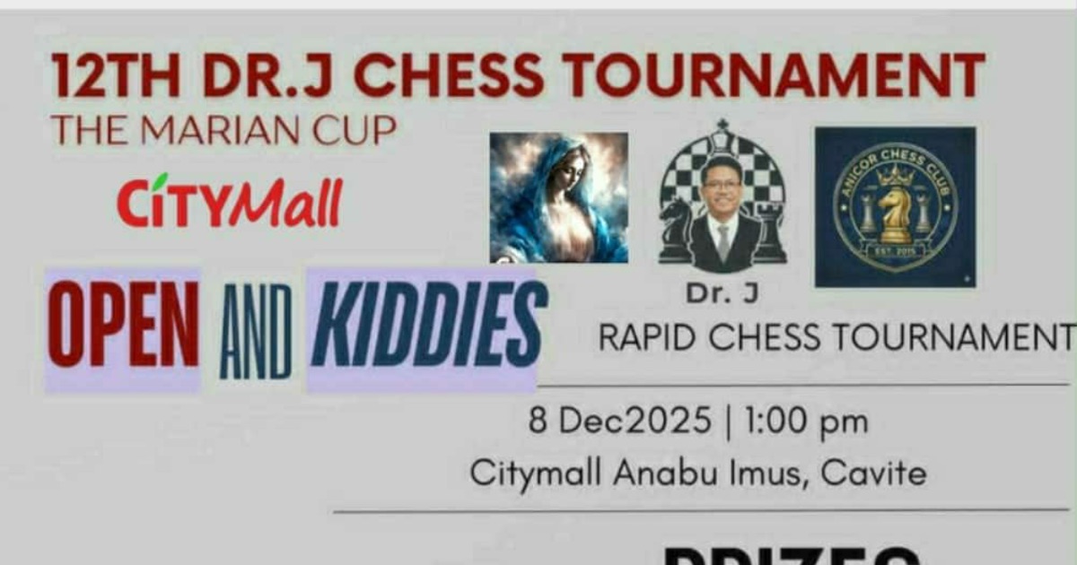 Official poster: 12th Dr. J Chess Tournament