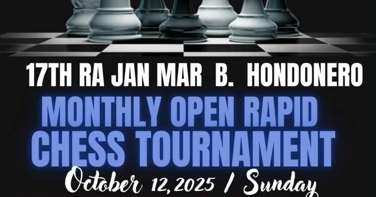 Official poster: 17th RA Jan Mar B. Hondonero Open Rapid Chess Tournament
