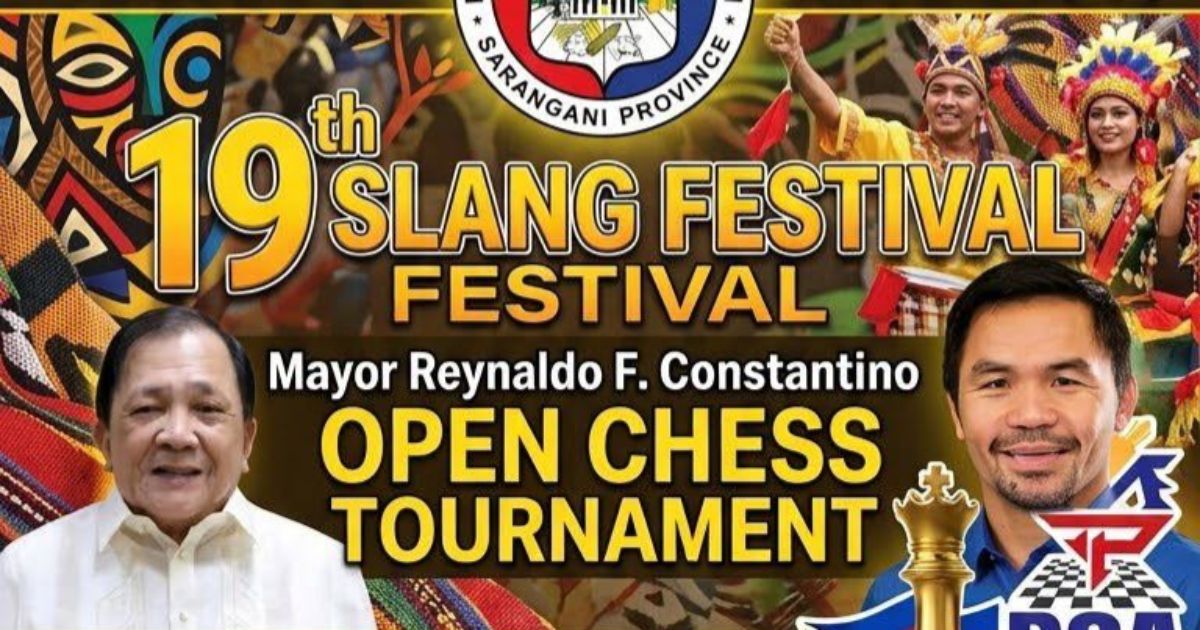 Official poster: 19th Slang Festival Mayor Reynaldo F. Constantino Open Chess Tournament