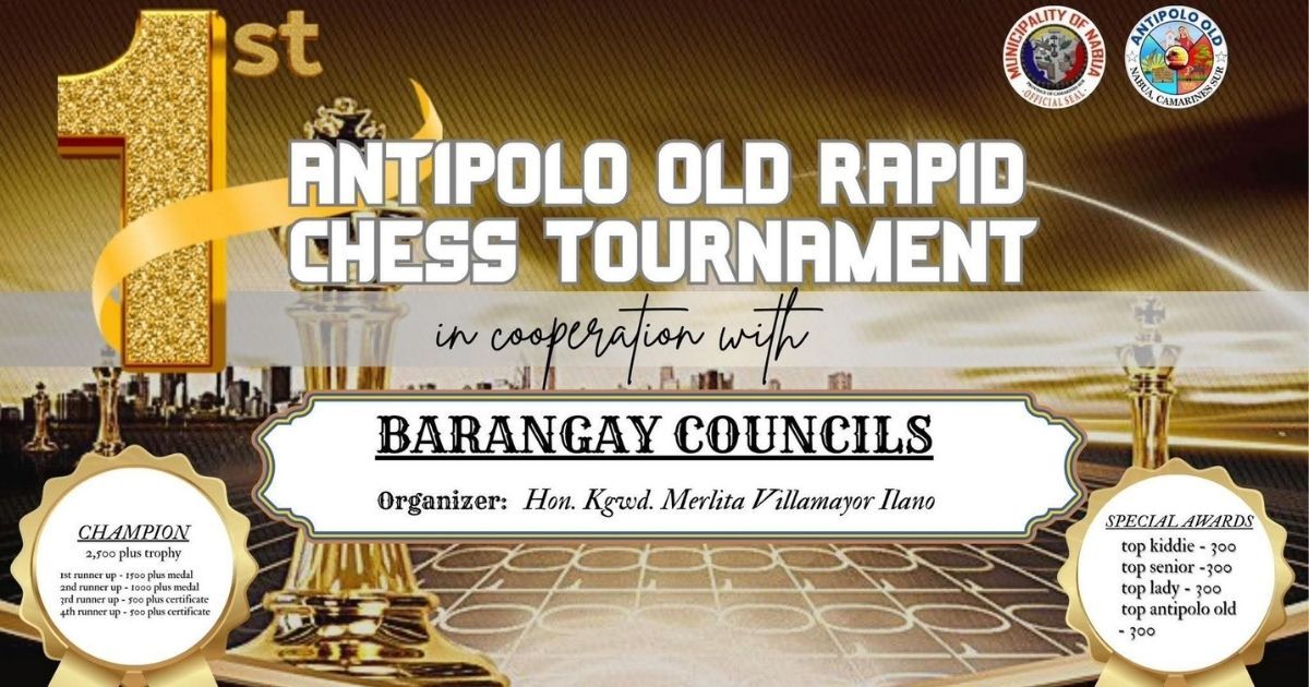 Official poster: 1st Antipolo Old Rapid Chess Tournament