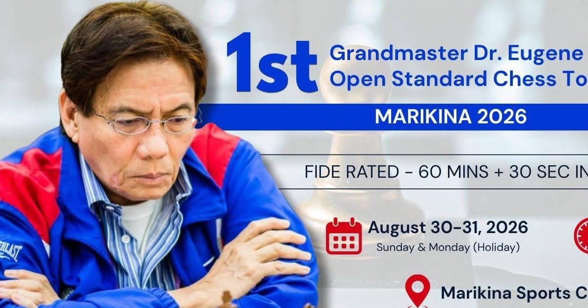 Official poster: 1st Grandmaster Dr. Eugene Torre Open Standard Chess Tournament