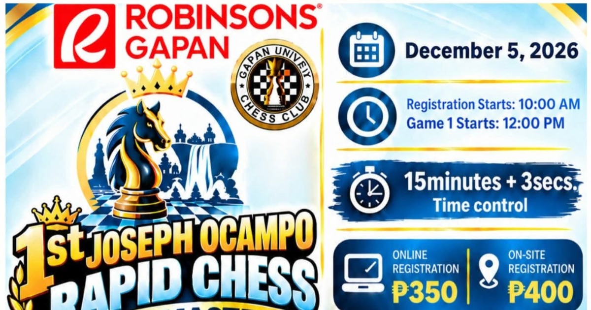 Official poster: 1st Joseph Ocampo Rapid Chess Tournament