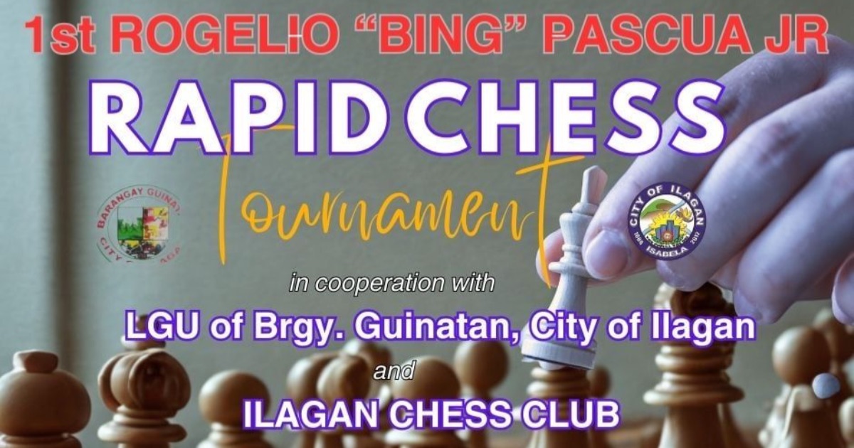 Official poster: 1st Rogelio "Bing" Pascua Jr Rapid Chess Tournament