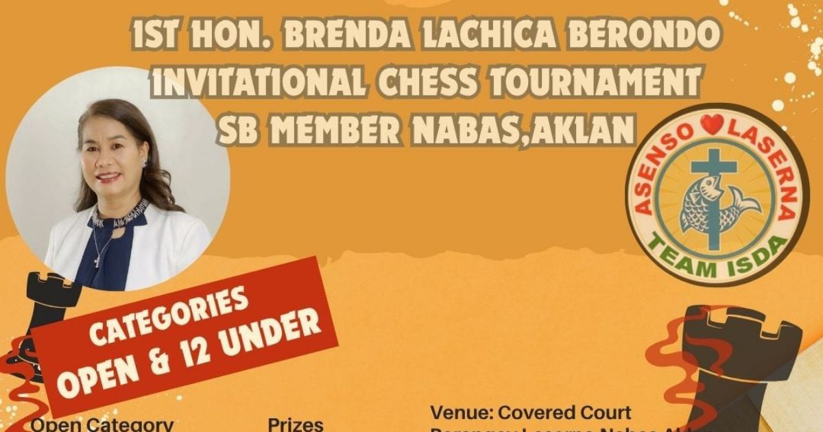 Official poster: 1st SB Brenda Lachica Berondo Invitational Chess Tournament