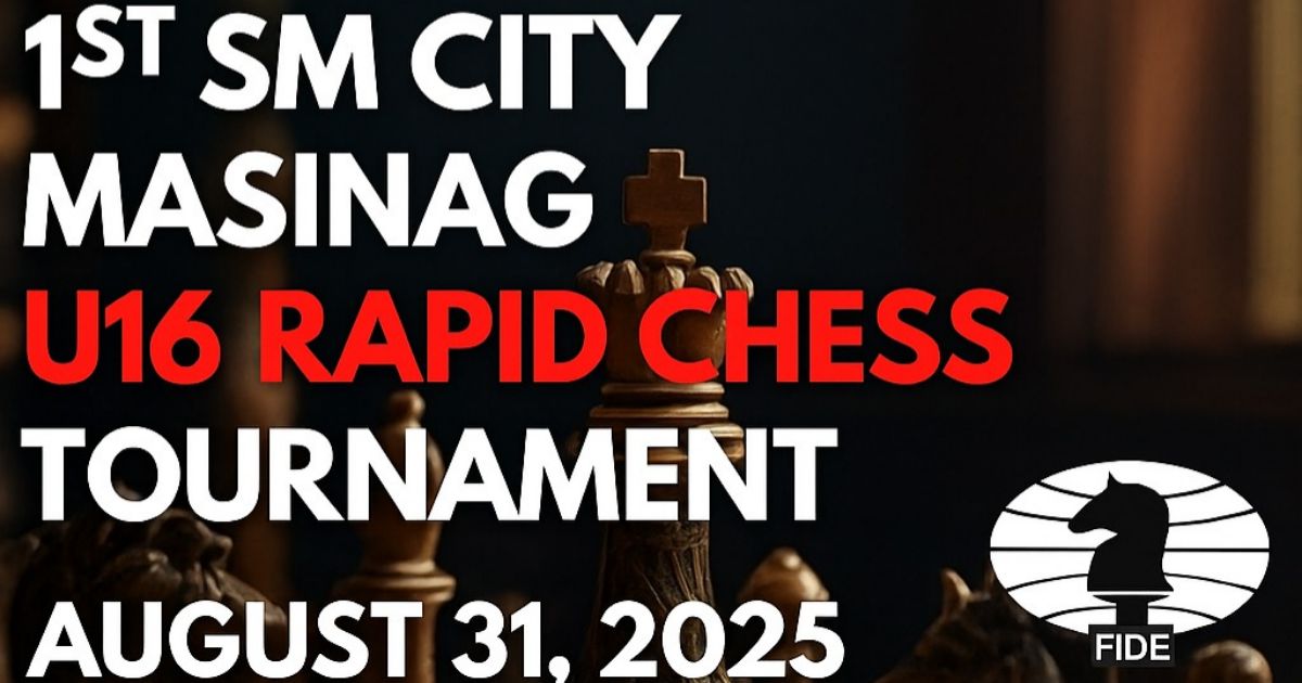 Official poster: 1st SM City Masinag U16 Rapid Chess Tournament