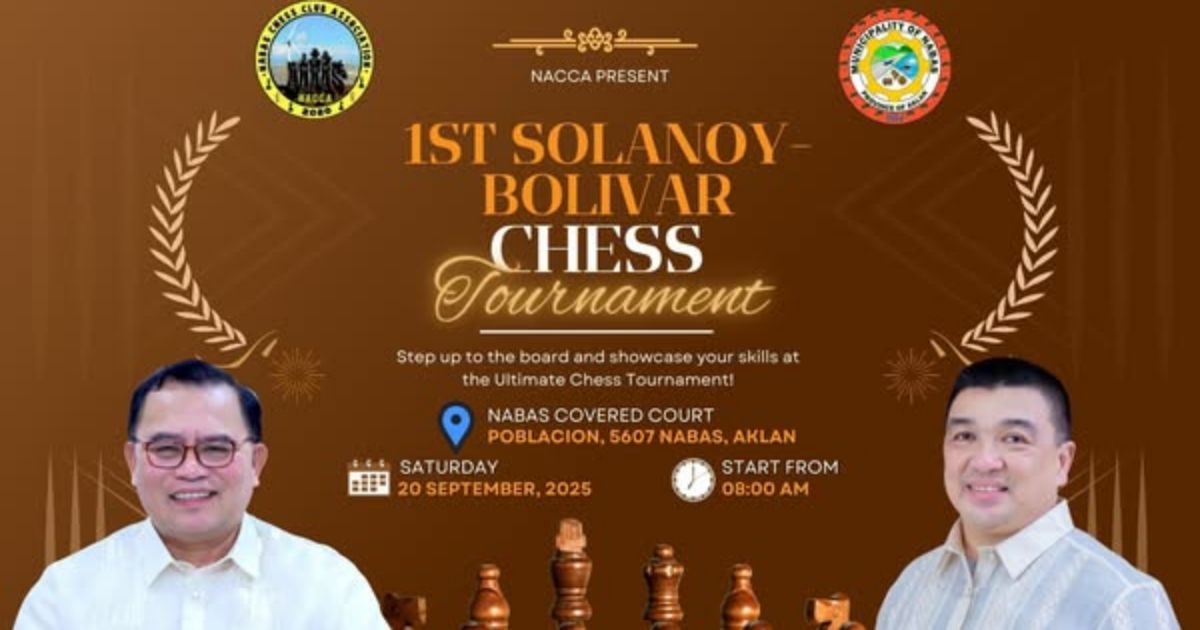 Official poster: 1st Solanoy – Bolivar Chess Tournament