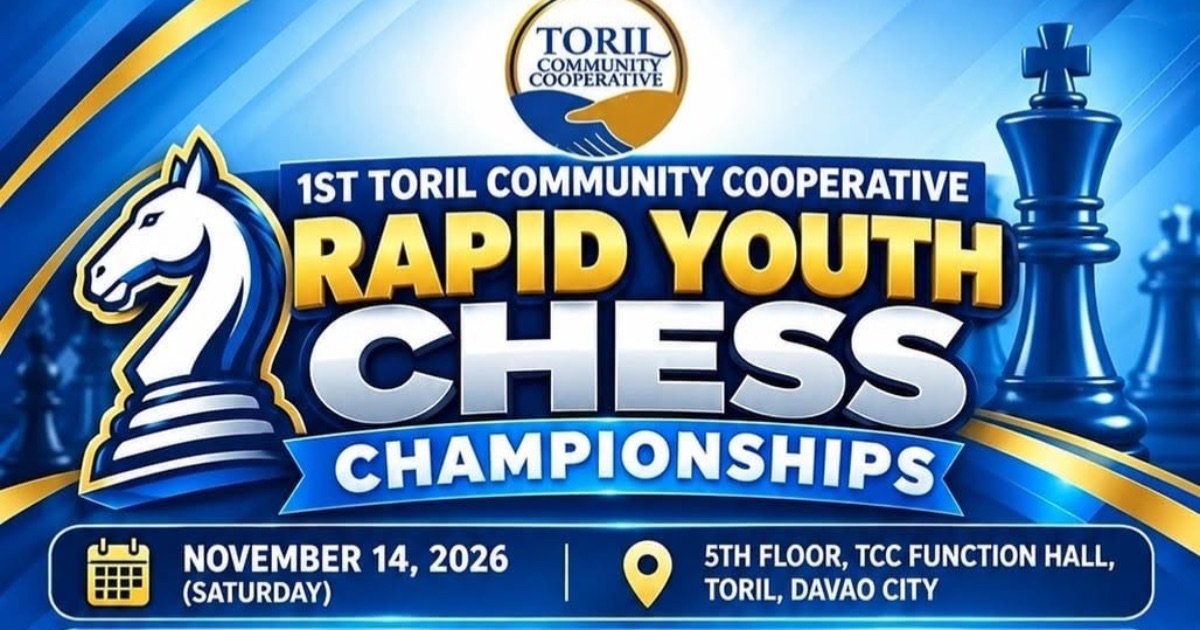 Official poster: 1st Toril Community Cooperative Rapid Youth Chess Tournament Championships