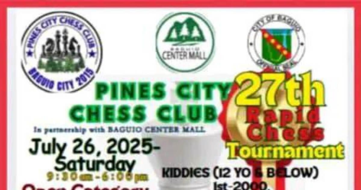 Official poster: 27th Pines City Chess Club Tournament