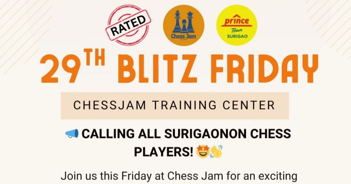 Official poster: 29th Blitz Friday Chess Jam Training Center