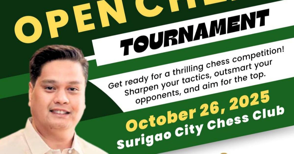 Official poster: 2nd Batang Surigaonon Open Chess Tournament