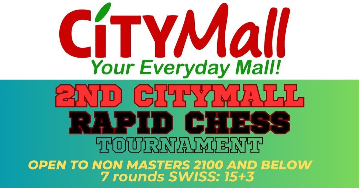 Official poster: 2nd CityMall Rapid Chess Tournament