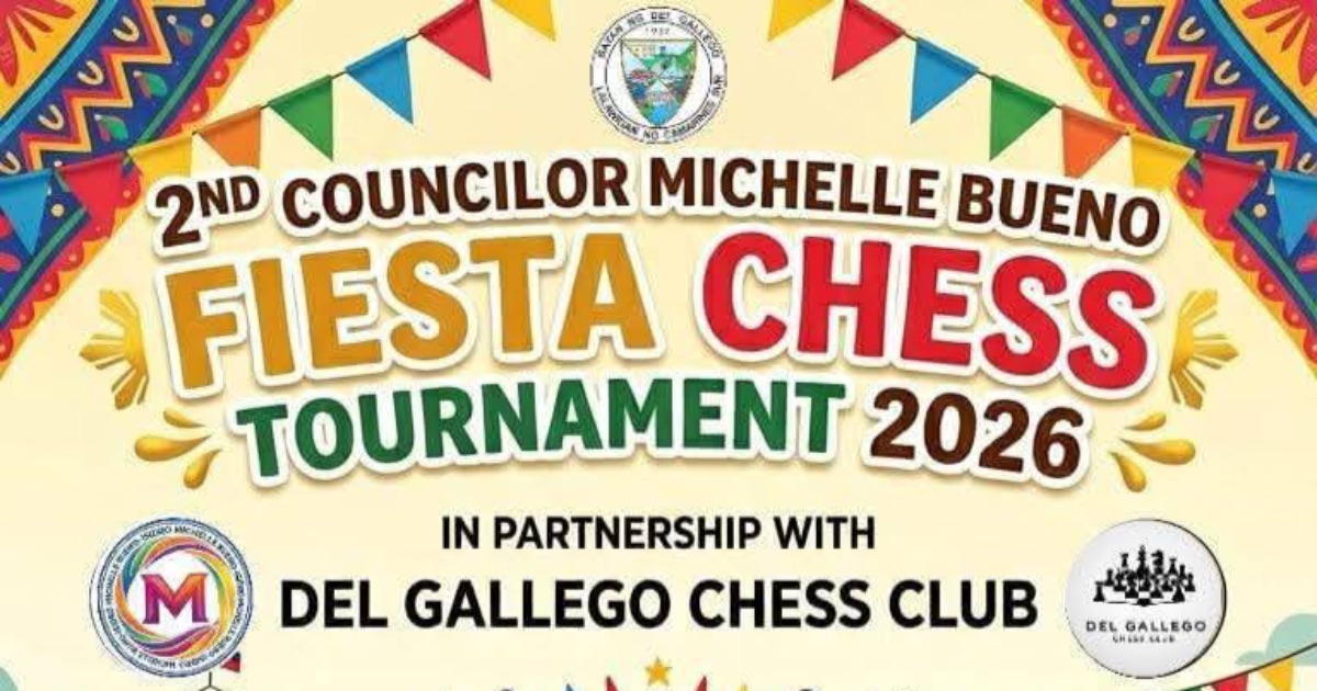 Official poster: 2nd Councilor Michelle Bueno Fiesta Chess Tournament