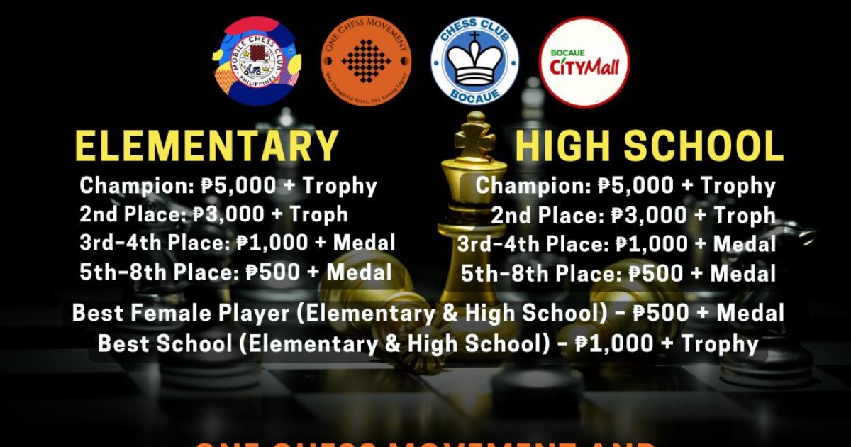 Official poster: 2nd Inter-School Chess Tournament