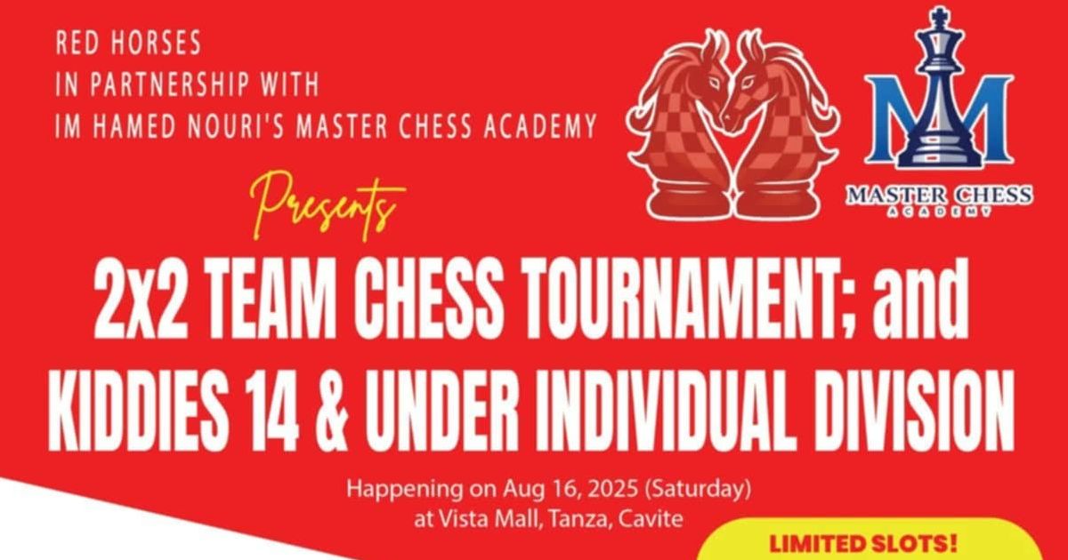 Official poster: 2x2 Chess Tournament And Kiddies 14 & Under Individual Division