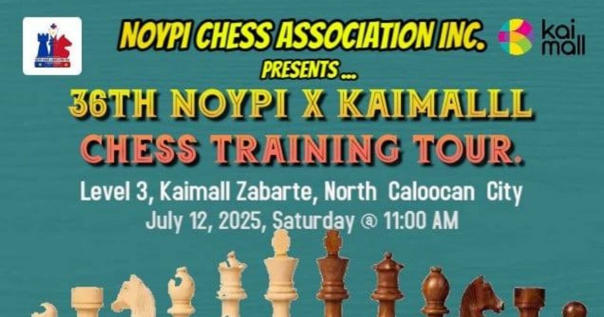 Official poster: 36th Noypi @ Kaimall Chess Training Tournament