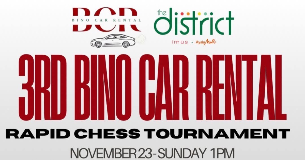 Official poster: 3rd Bino Car Rental Rapid Chess Tournament