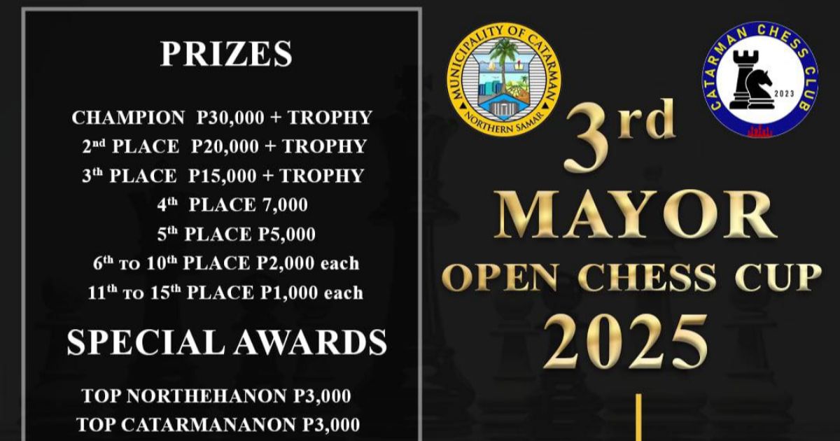 Official poster: 3rd Mayor Open Chess Cup 2025
