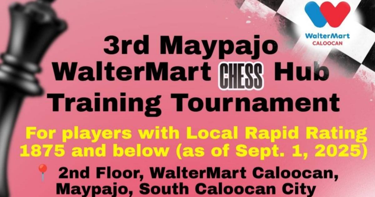 Official poster: 3rd Maypajo WalterMart Chess Hub Invitational Training Tournament