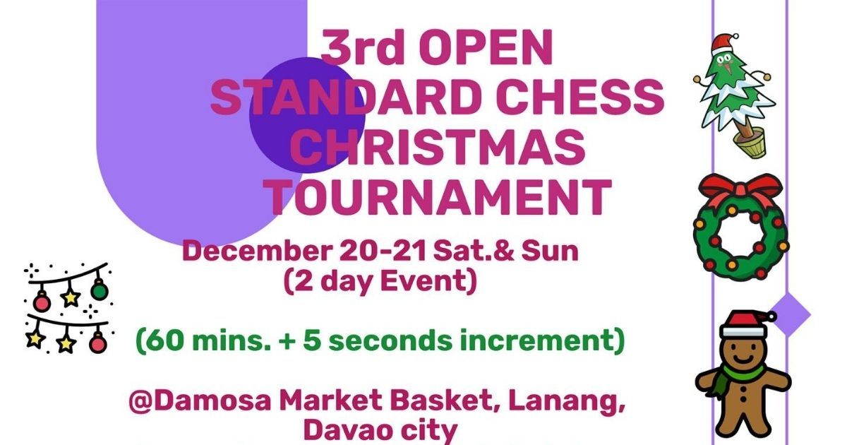 Official poster: 3rd Open Standard Chess Tournament
