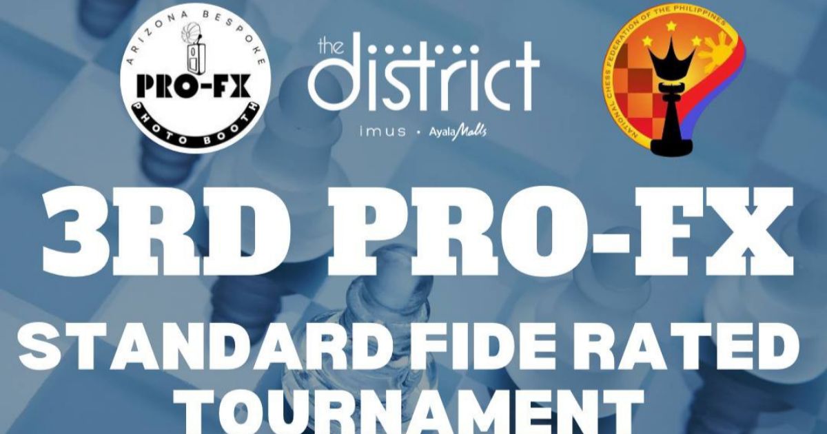 Official poster: 3rd PRO-FX Standard FIDE Rated Tournament