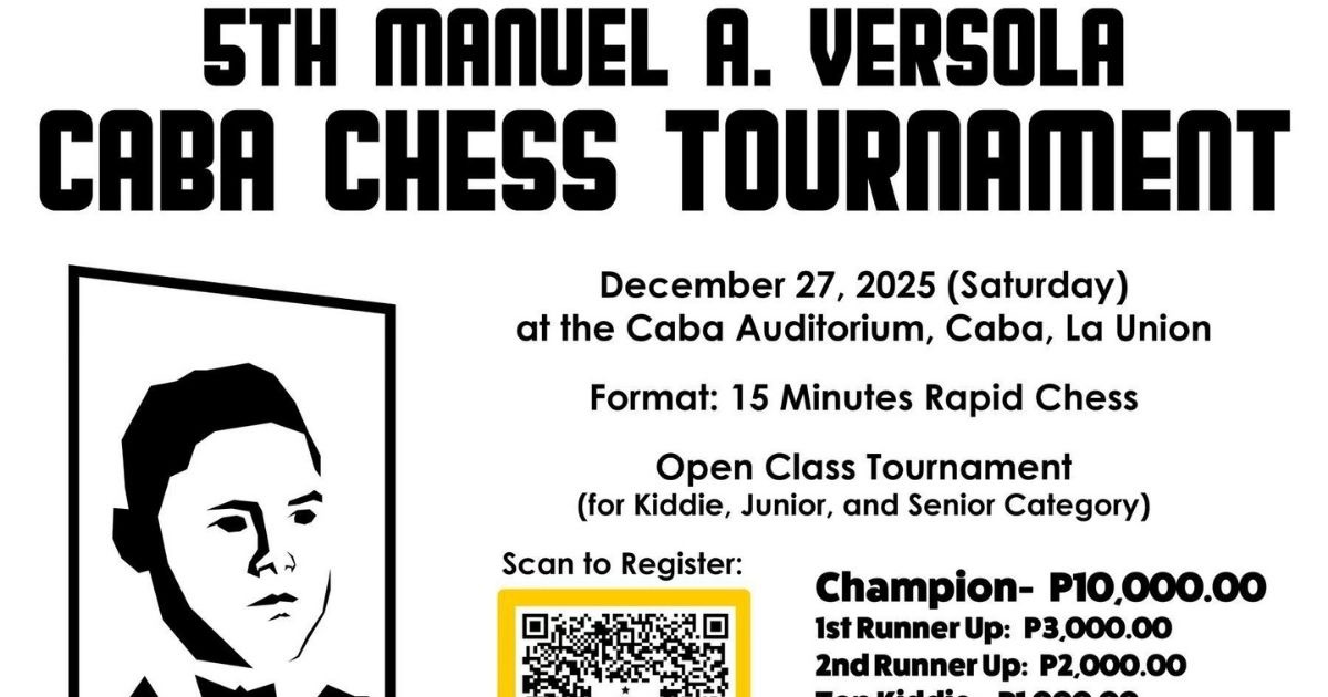 Official poster: 5th Manuel A. Versola Caba Chess Tournament