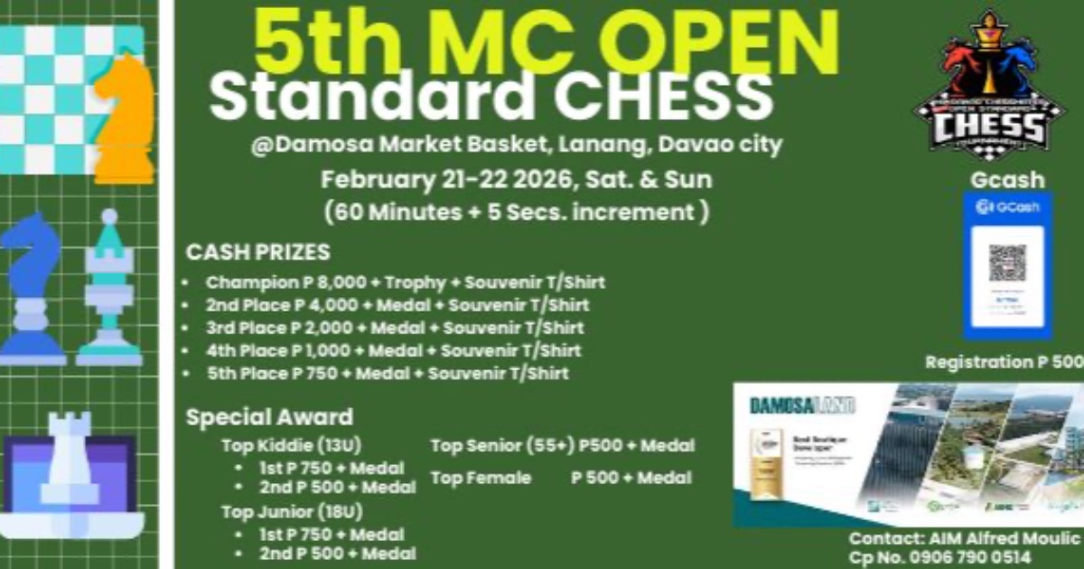 Official poster: 5th MC Open Standard Chess