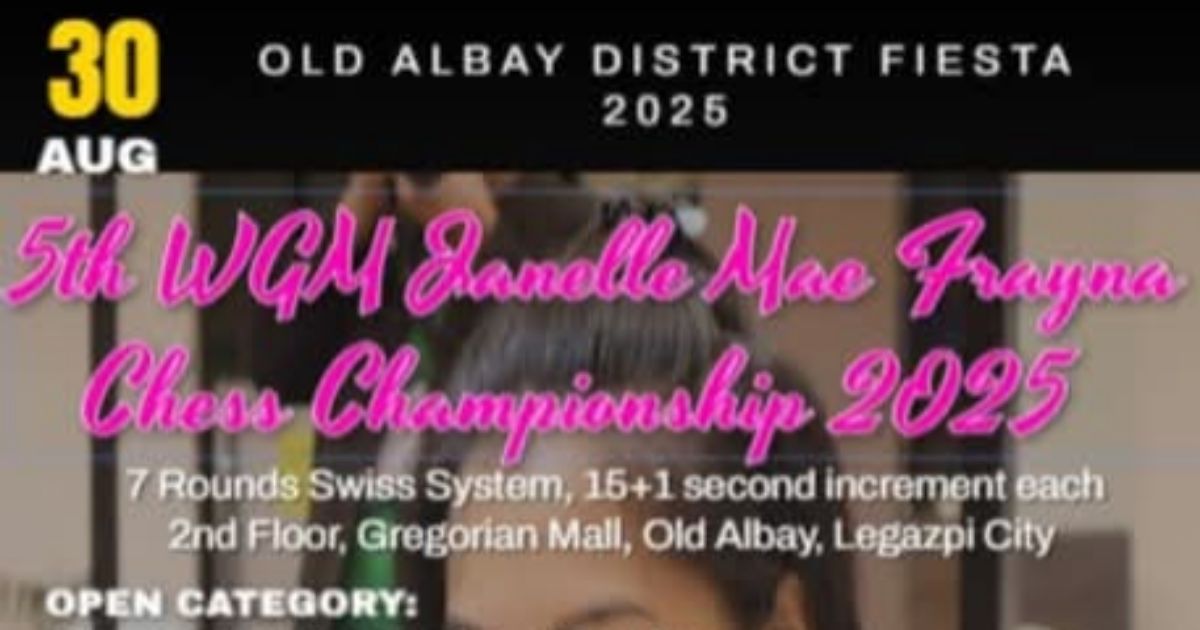 Official poster: 5th WGM Janelle Mae Frayna Chess Championship 2025
