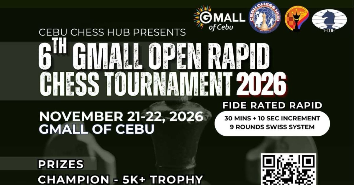 Official poster: 6th Gmall Open Rapid Chess Tournament 2026