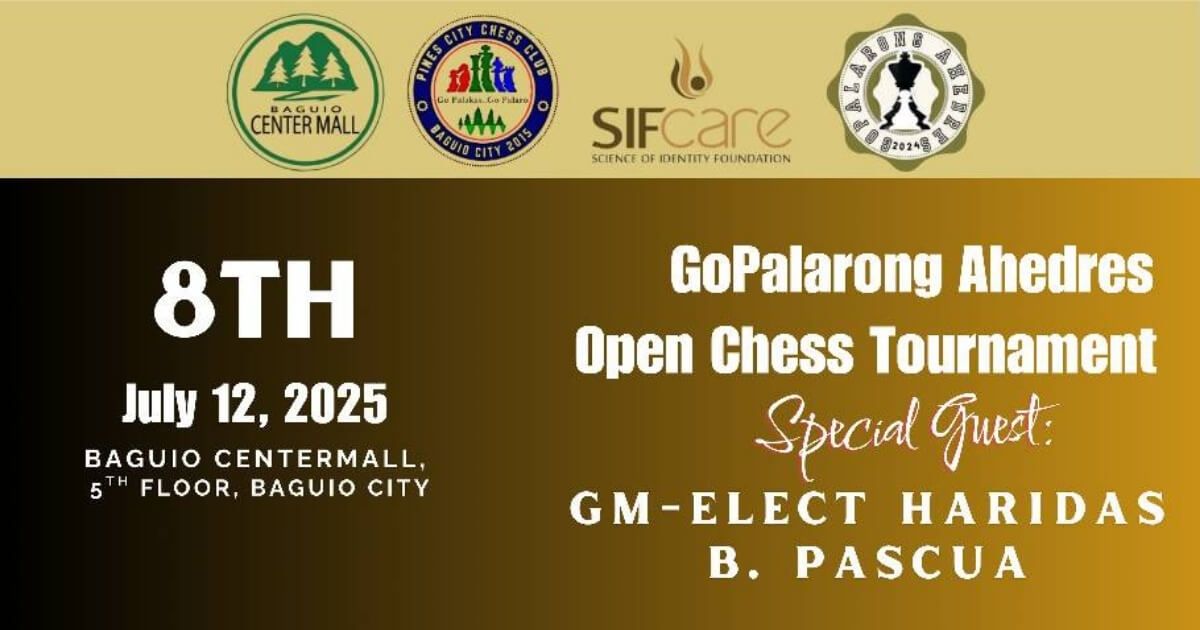 Official poster: 8th GoPalarong Ahedres Open Chess Tournament