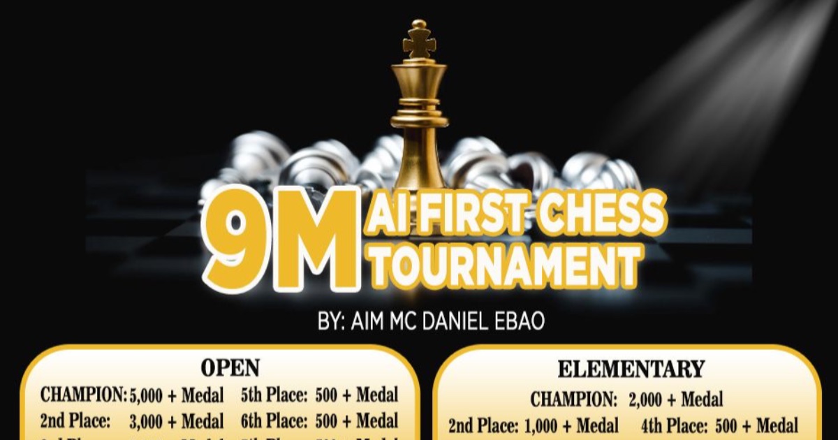 Official poster: 9M AI First Chess Tournament
