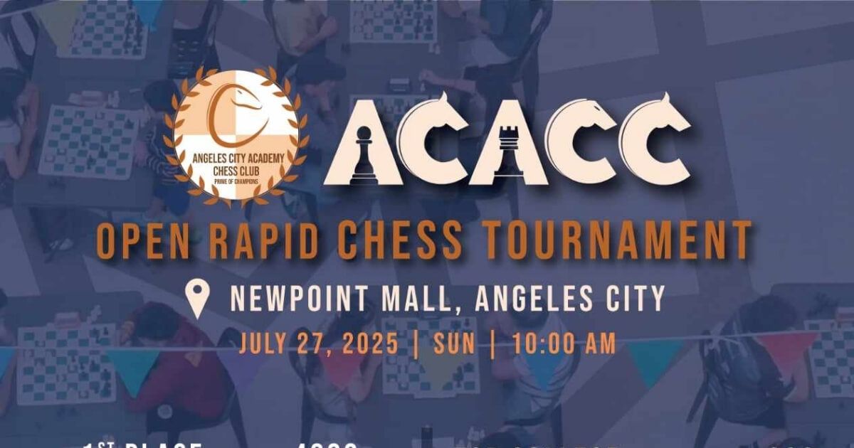 Official poster: ACACC Open Rapid Chess Tournament