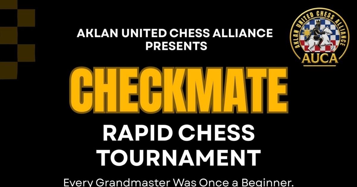 Official poster: Aklan United Chess Alliance - Checkmate Rapid Chess Tournament 2025