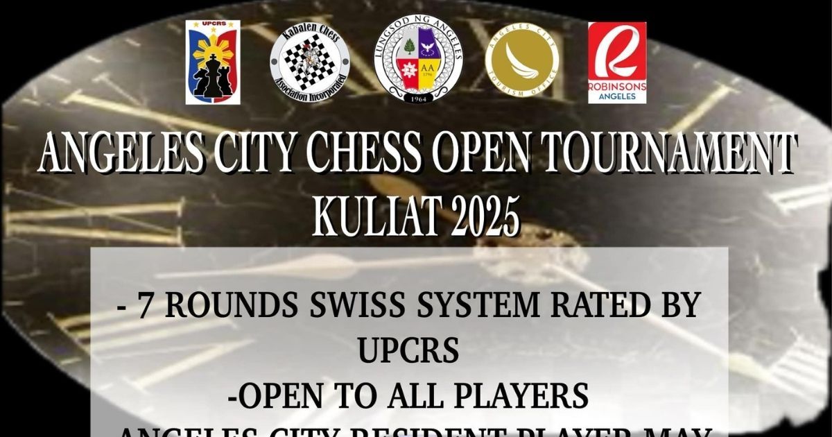 Official poster: Angeles City Chess Open Tournament (Kuliat 2025)