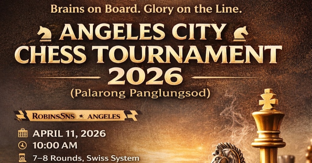 Official poster: Angeles City Chess Tournament 2026 (Paralong Panglungsod)