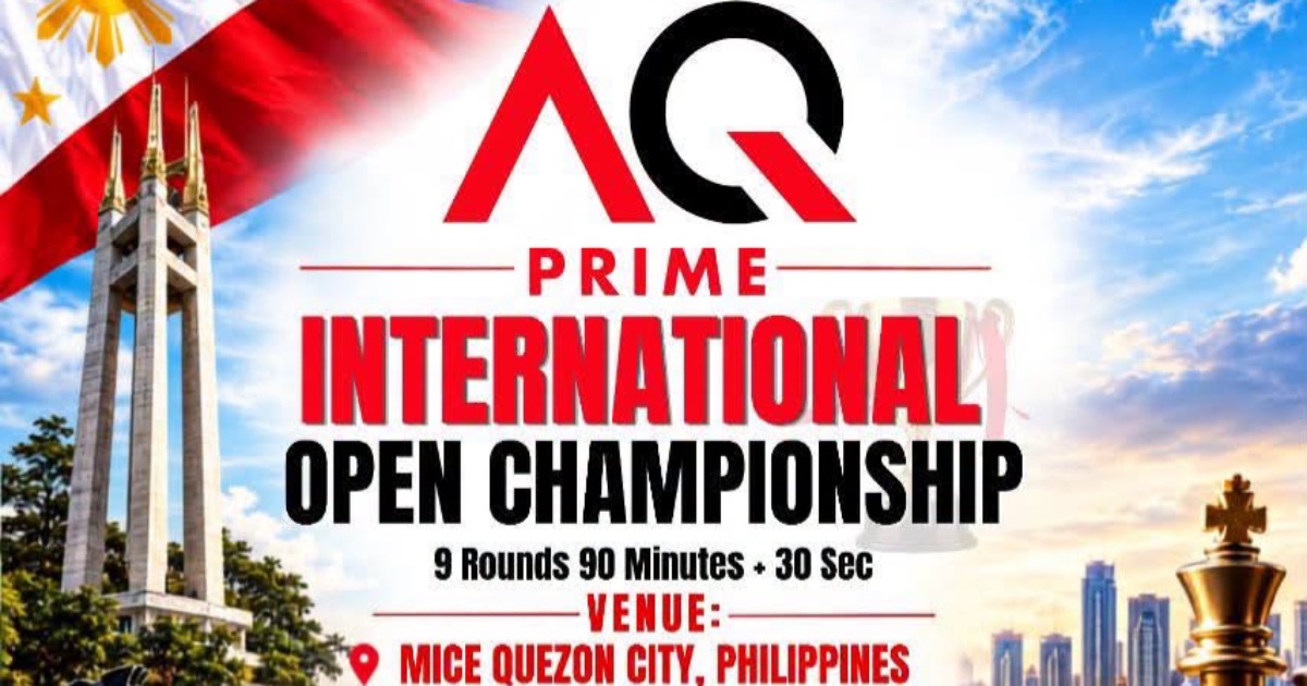 Official poster: AQ Prime International Chess Open Championship