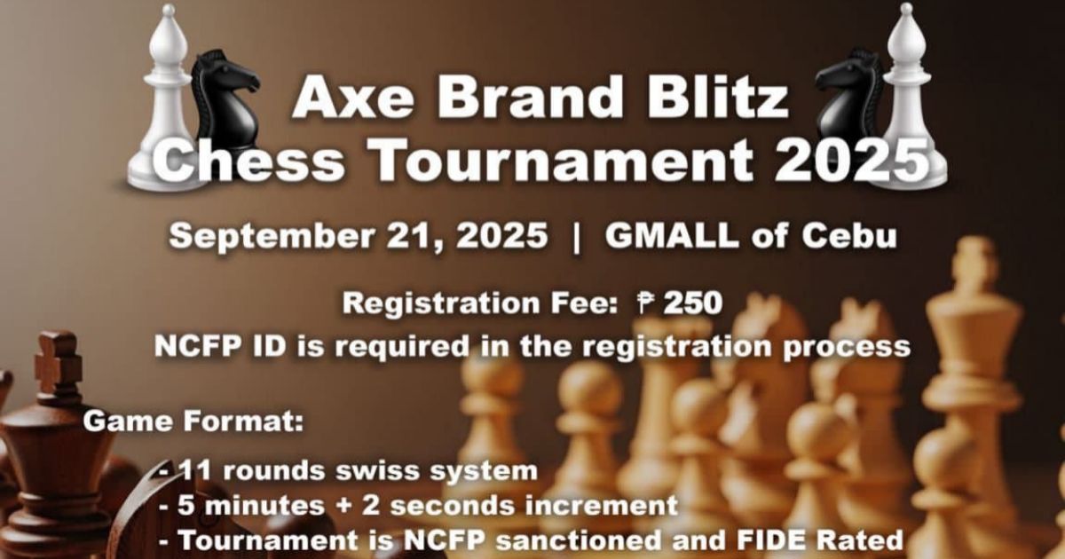 Official poster: AXE Brand Blitz Chess Tournament 2025
