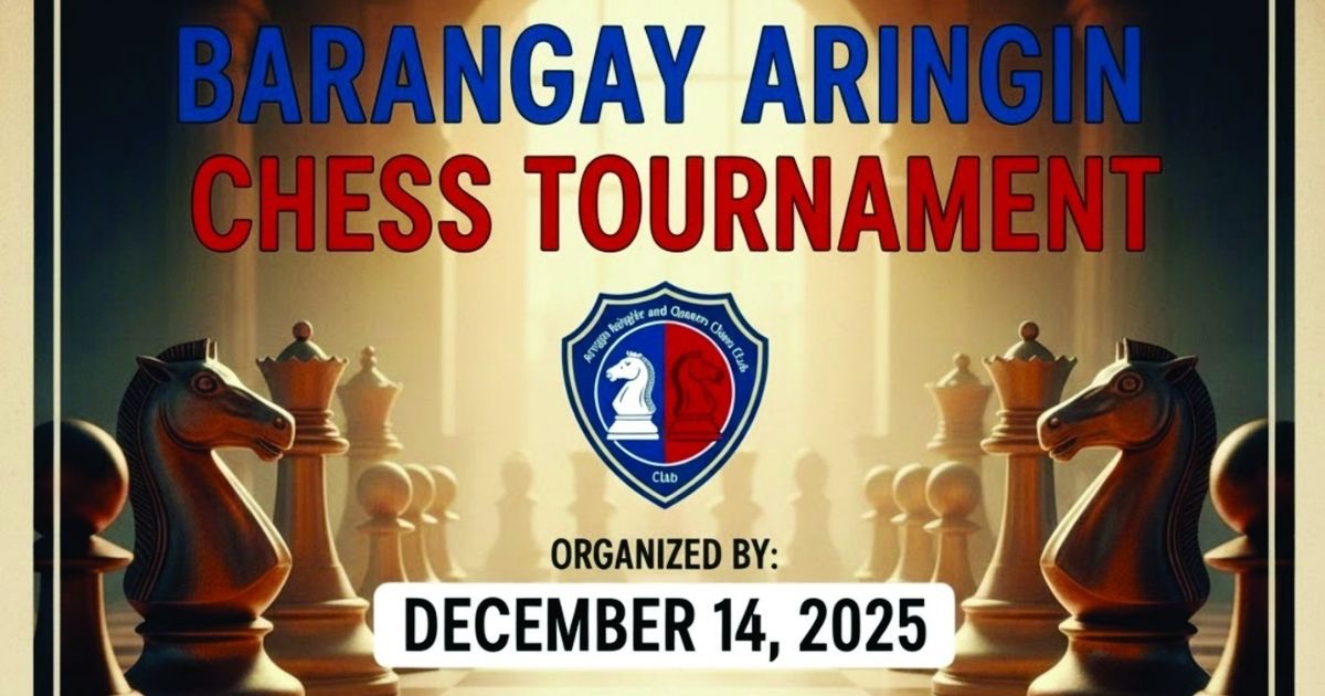 Official poster: Barangay Aringin Chess Tournament