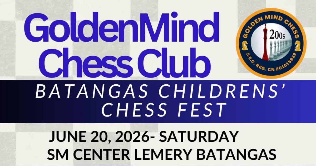 Official poster: Batangas Childrens Chess Fest