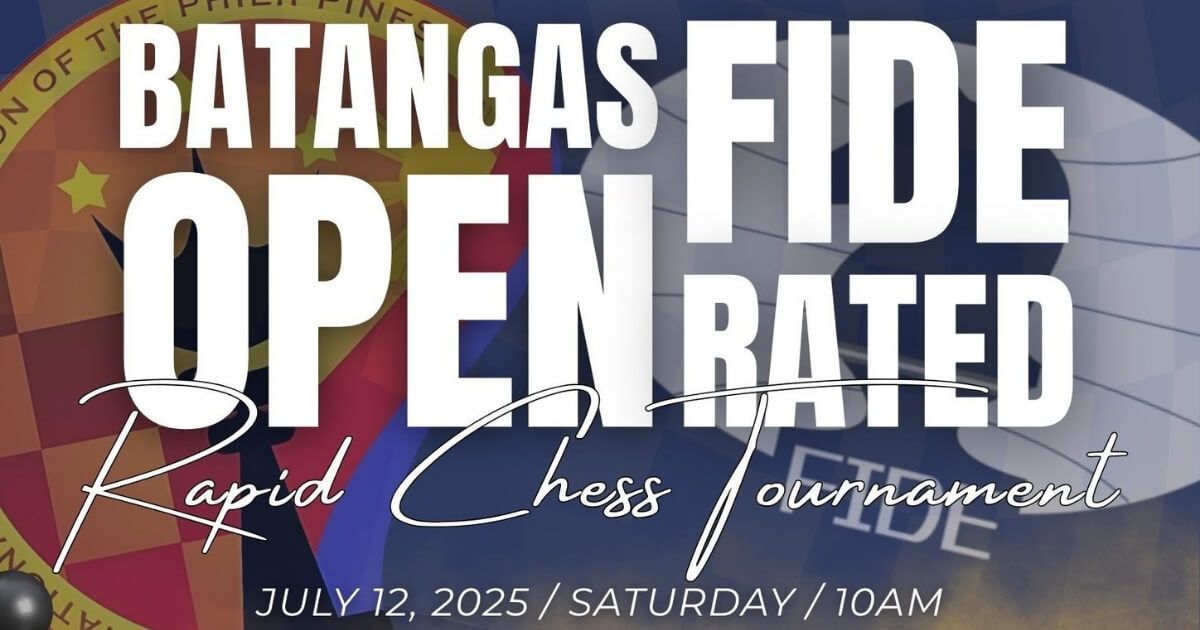 Official poster: Batangas FIDE Open Rated Rapid Chess Tournament