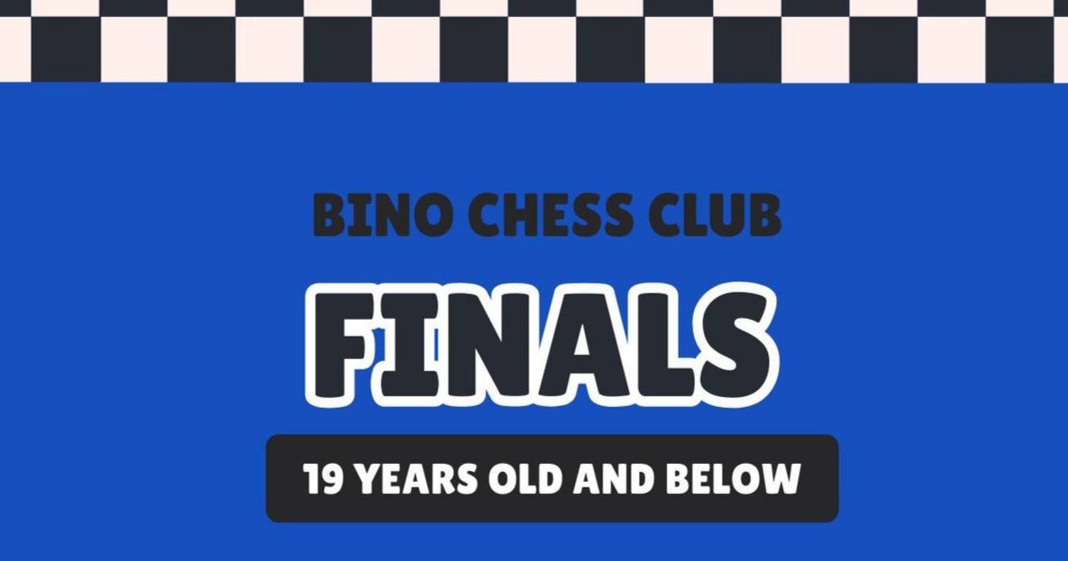 Official poster: Bino Chess Club Finals