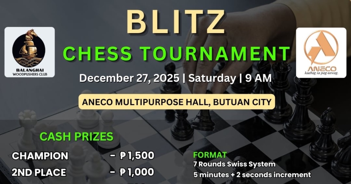 Official poster: Blitz Chess Tournament