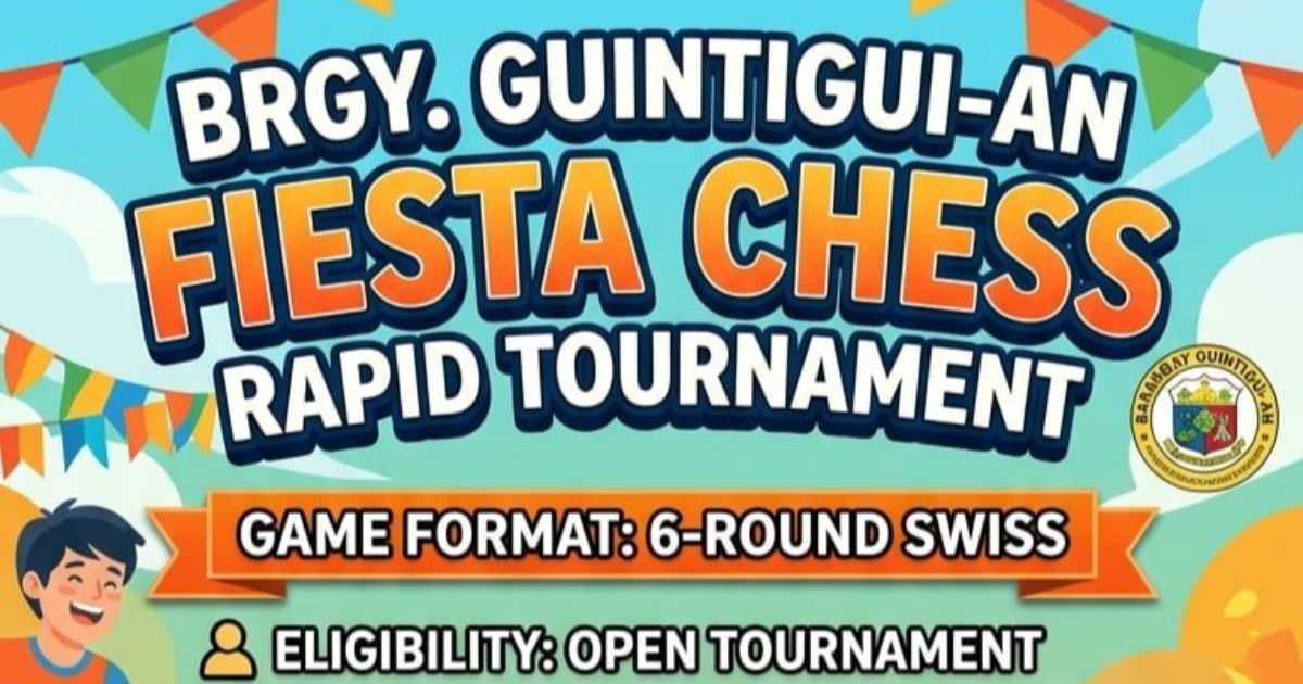 Official poster: Brgy. Guintigui-an Fiesta Chess Rapid Tournament