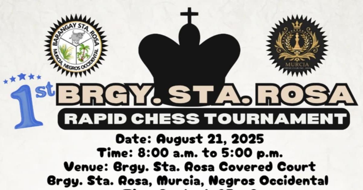 Official poster: Brgy. Sta. Rosa Rapid Chess Tournament