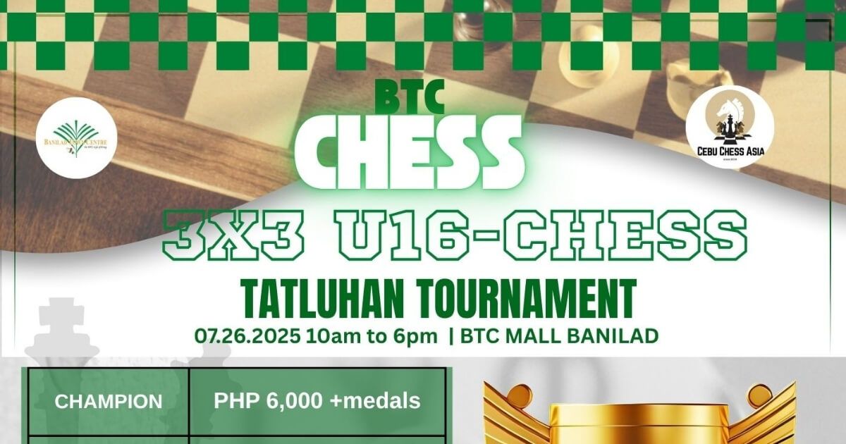 Official poster: BTC 3x3 Team Rapid Chess Tournament