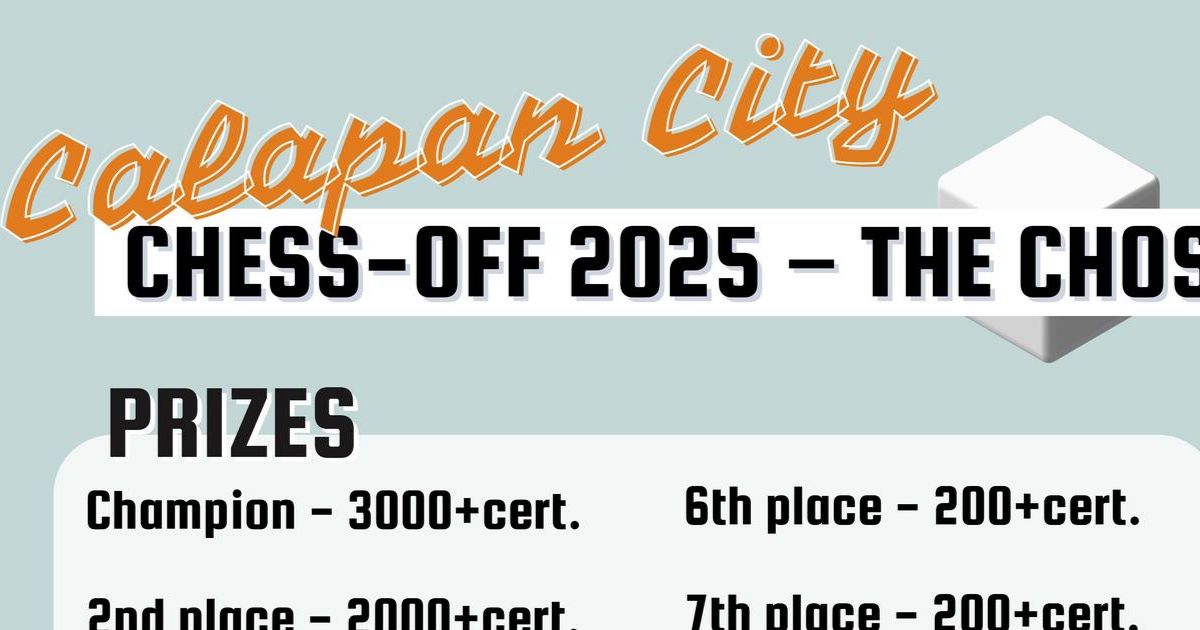 Official poster: Calapan City Chess-Off 2025 - The Chosen Ones