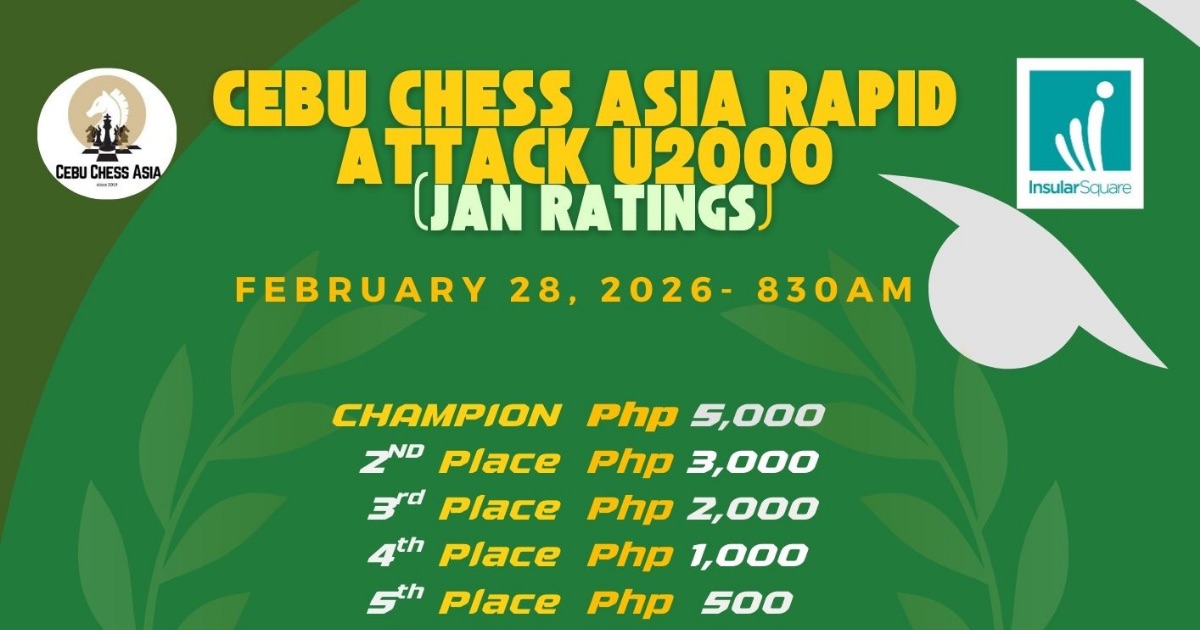 Official poster: Cebu Chess Asia Rapid Attack U2000