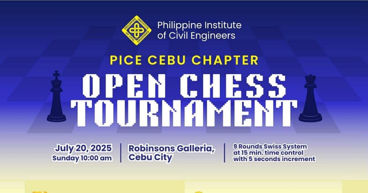 Official poster: Cebu Open Chess Tournament 2025