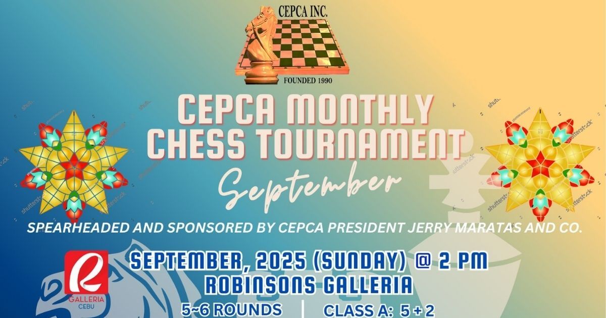 Official poster: CEPCA Monthly Chess Tournament September Edition